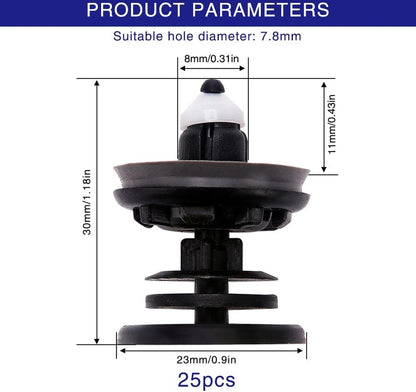 25 Stucks Auto Fasteners Deurpaneel Montage Clips, Auto Interieur Deur Card Trim Clips